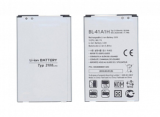 Аккумулятор для смартфона LG BL-41A1H 3,8V 2100mAh код mb062235