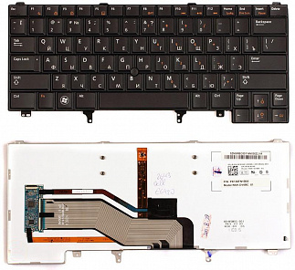 Клавиатура для ноутбука Dell Latitude E6220 E6420 E5420 E6230 с указателем с подсветкой код 002643