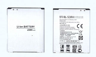 Аккумулятор для смартфона LG BL-53RH E975W Optimus GJ 3,8V 2280mAh код 014247