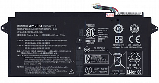 Аккумулятор для ноутбука Acer AP12F3J 7,4V 35Wh код mb009676