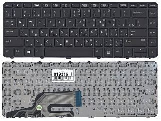 Клавиатура для ноутбука HP ProBook 430 G3 440 G3 445 G3 черная с рамкой код mb019316