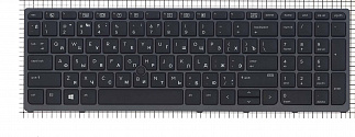 Клавиатура для ноутбука HP ProBook 470 G3 черная с подсветкой с джостиком код mb057280