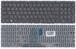 Клавиатура для ноутбука HP Pavilion 250 G4 G5, 255 G4, 15-af черная без рамки код mb014487