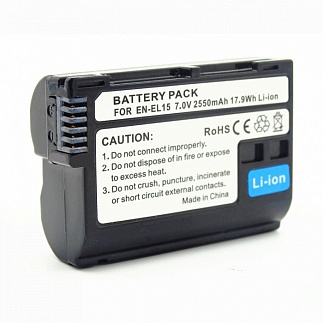 Аккумулятор для фотоаппарата Nikon EN-EL15 7,0V 2550mAh код BATCAM02